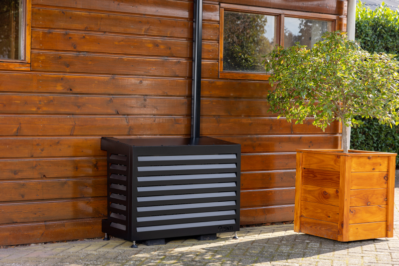 Airco omkasting zwart - 100x75cm