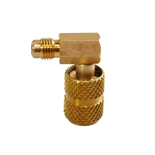 CPS Koppeling met afsluiter 1/4 SAE - 5/16 SAE 90 graden