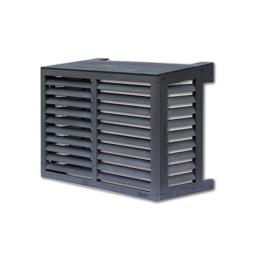 Qventi Airco omkasting composiet - antraciet - 100x75cm