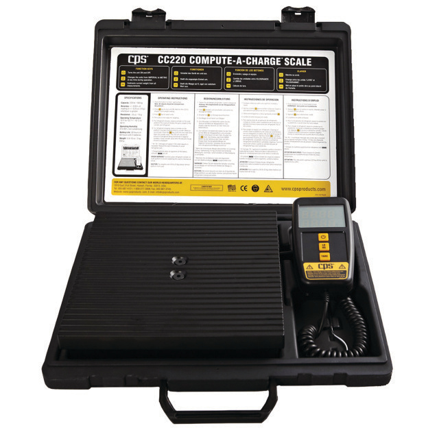 CPS CC220 Compute-a-Charge koelmiddelweegschaal 0-100KG