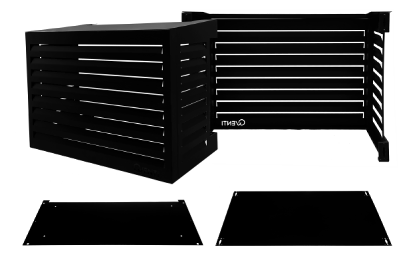 Airco omkasting zwart - 130x115cm