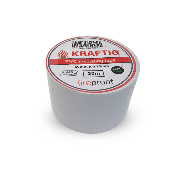 PVC isolatietape wit 20 meter