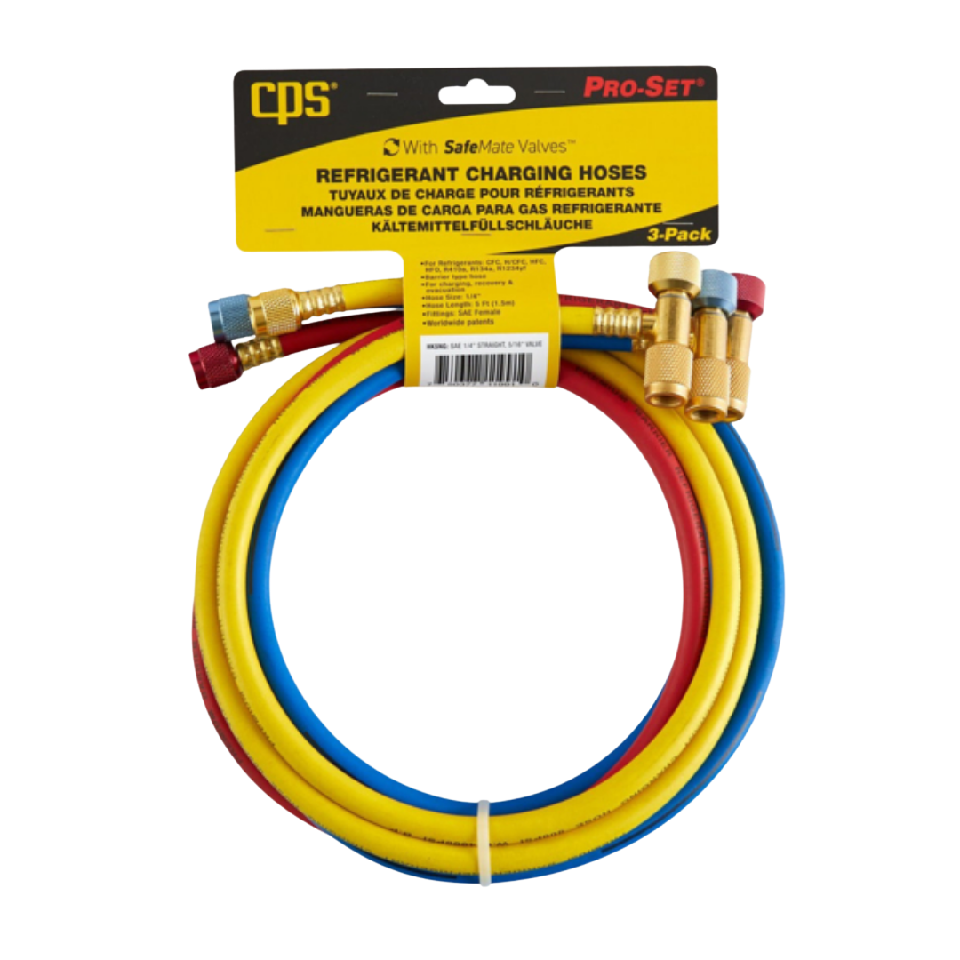 CPS HJ5NG Vulslangenset met afsluitkraan – 1,5m – 5/16SAE x 5/16SAE