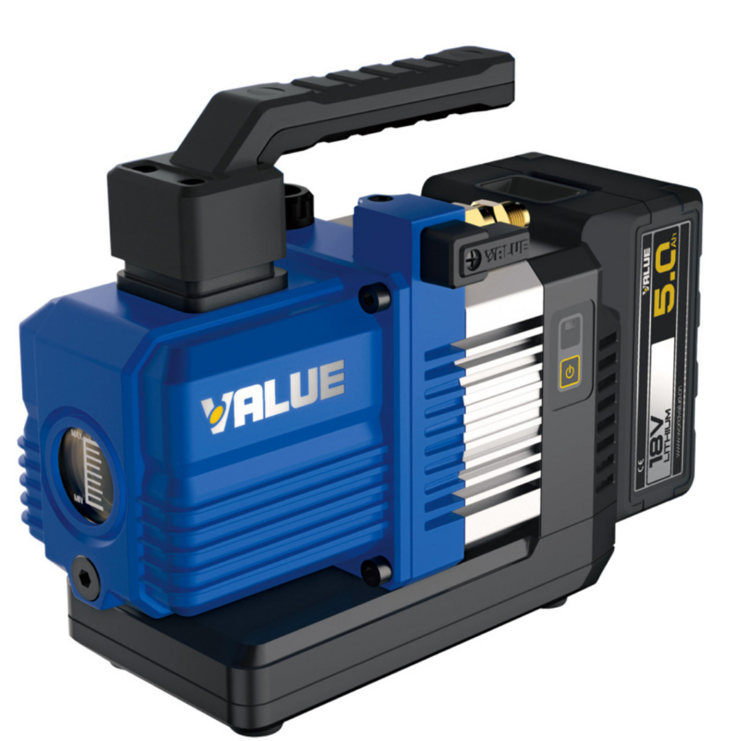 VALUE VRP2DLi Tweetraps Vacuümpomp met Accu – 57 l/min