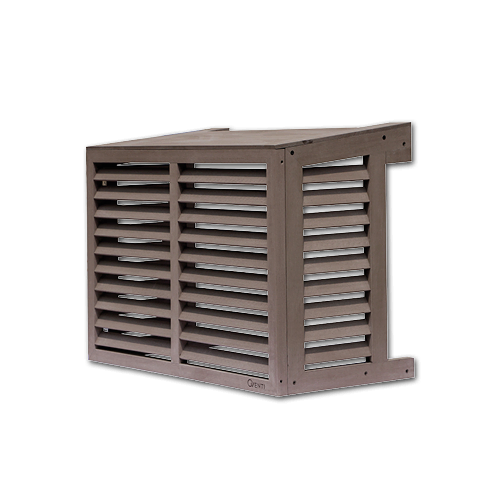 Qventi Airco omkasting composiet - bruin - 100x75cm