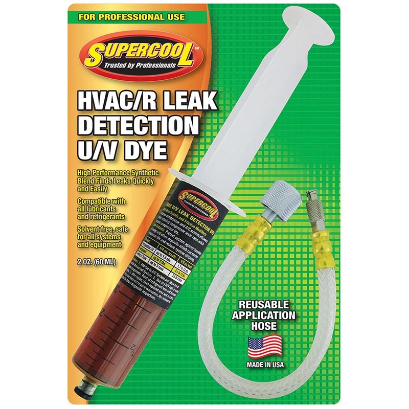 HVAC UV Dye Concentrate 2 oz Syringe blister with Hose
